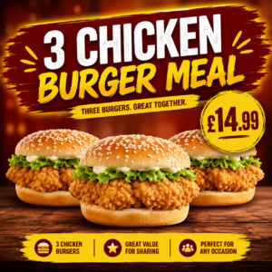 3 Chicken Burger Meal